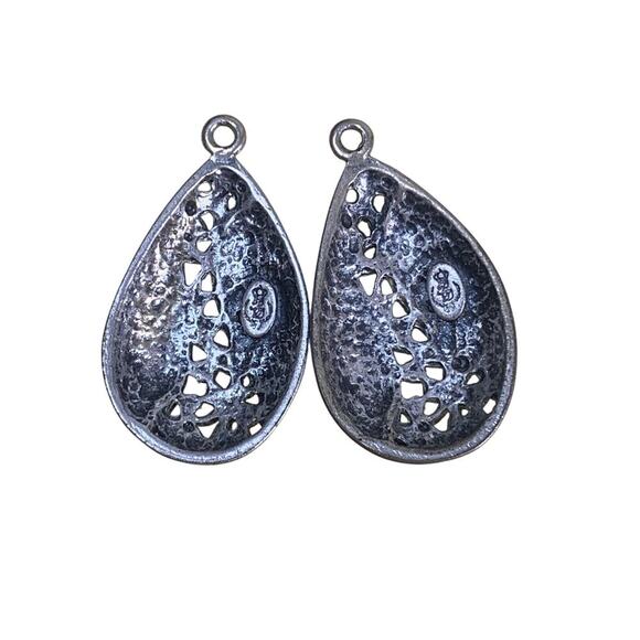 Bundle of 6 Silver-Tone Filigree Earrings Set of 6 Vintage Boho Dangles - Picture 9 of 13